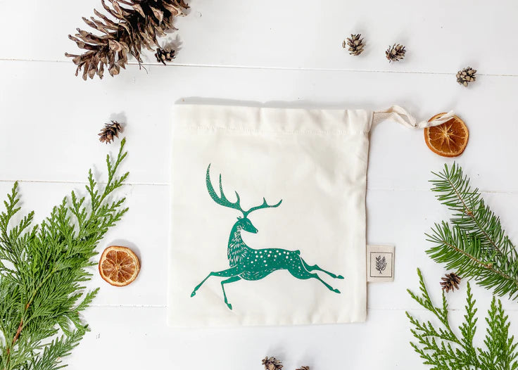 Reusable Gift Bag Reindeer