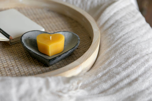 Sweet Heart Beeswax Candle