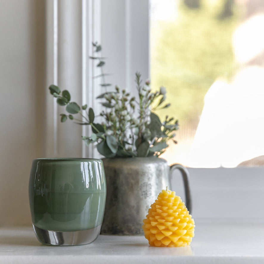 Pine Cone Beeswax Candle