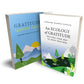 Book cover of "Ecology of Gratitude" by Lorraine Widmer-Carson, featuring a colorful collage design.