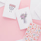 Floral happy birthday mini card by Little May Papery featuring colorful flowers and cheerful typography.