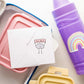 Little May Papery You Rock mini card with colorful design and handwritten-style typography on a textured background.